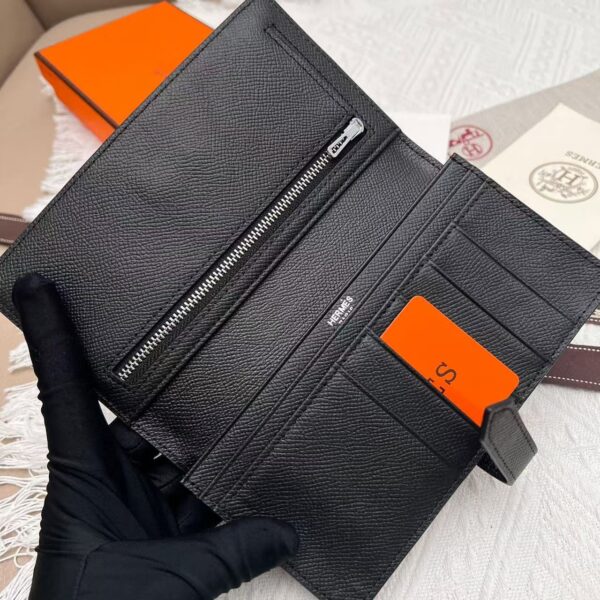 HERMES，エルメス レディース 新作 シンプルカラー 革製 縦型財布 - 图片 2